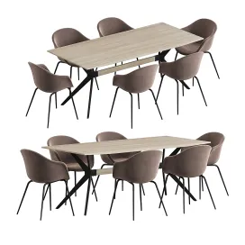 La forma table amethyst gubi bat dining